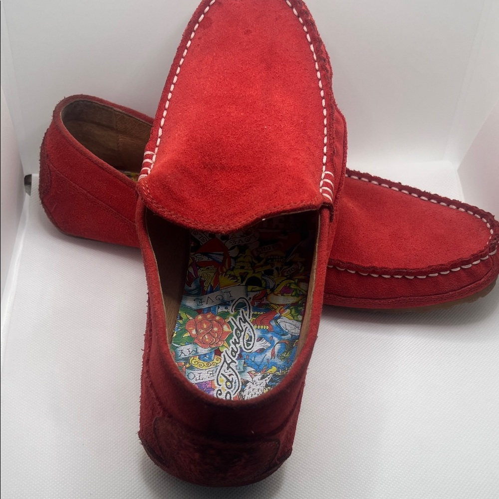 Ed Hardy Red Moccasins